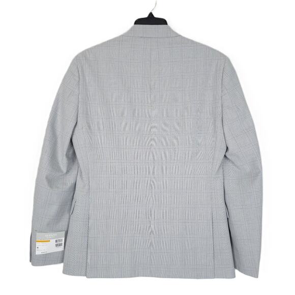 Alfani Men's Slim-Fit Stretch Suit Jacket Light Grey Plaid 46L NWT - Picture 3 of 7